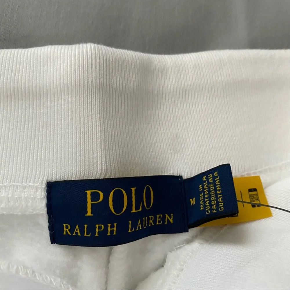 Polo Ralph Lauren Fleece Shorts - 8 inch - White - NEW Medium